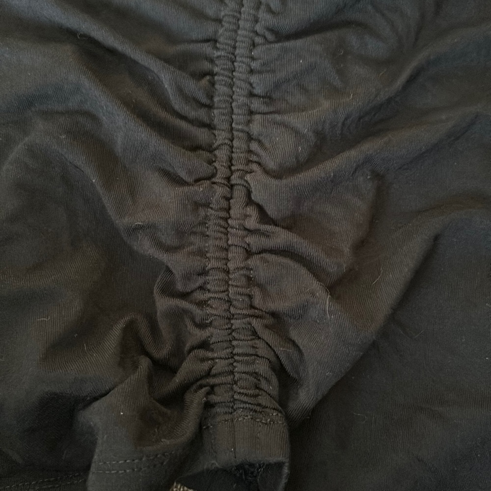 GOOD American Good Touch Ruched One Shoulder Mini Dress Black Size Medium - Picture 7 of 12